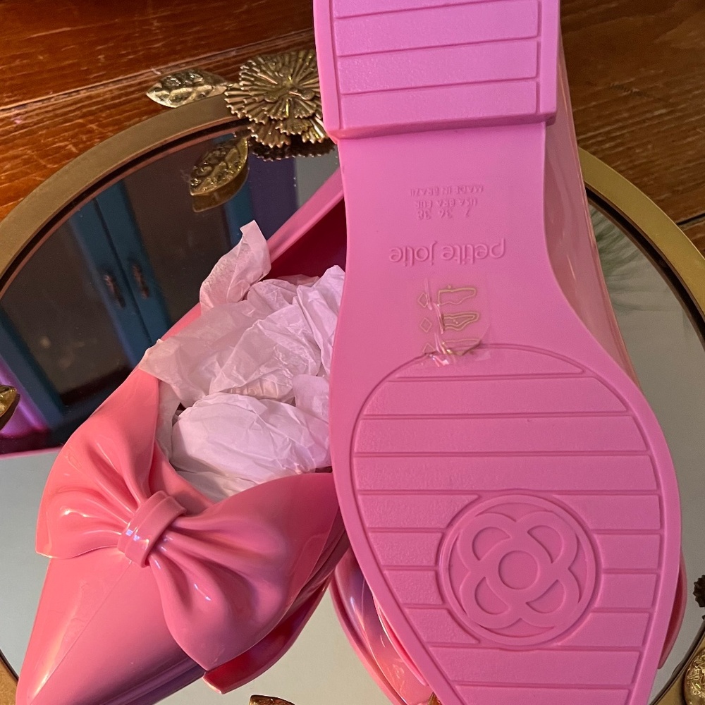 Petite Jolie Pink Flat Jelly Size 7 Never Worn